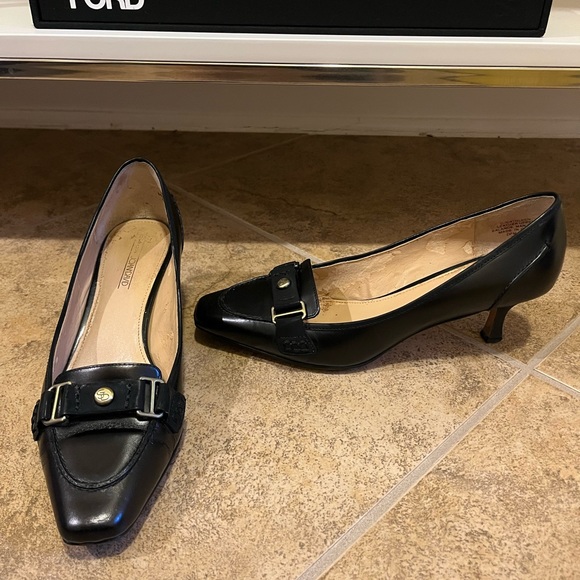 Circa Joan & David Cathleen Pumps in Black & Gold Size 7.5 - Picture 5 of 6